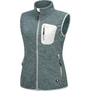 Little Donkey Andy Women's Fleece Vest Full Zip Sweater,Lightweight Warm Sleeveless Jacket for Hiking Golf