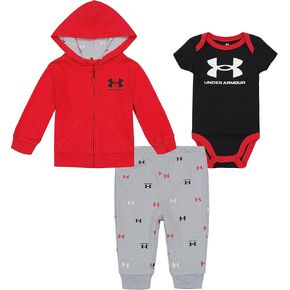 Under Armour UA 3PC GRID TOSS TAKE ME HOME SET, Red - Hoodie, 24M