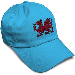 Soft Baseball Cap Wales Flag Dragon Seal Embroidery Europe Twill Cotton Dad Hats for Men & Women