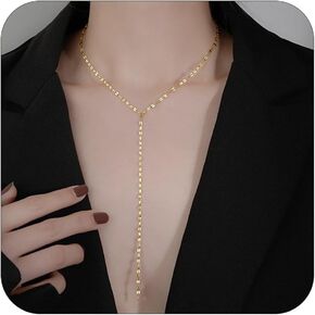 choice of all Long Snake Chain Necklace for Women Gold Lariat Necklaces for Women Y Shape Gold Twist Herringbone Necklaces Party Prom Necklace Gifts for Girls