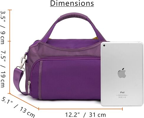 La Packmore Waterproof Nylon Crossbody Bags for Women Multi-Pocket Shoulder Bag Travel Purse and Handbag in Kuwait