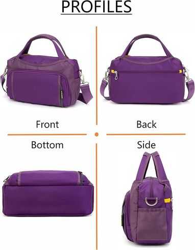 La Packmore Waterproof Nylon Crossbody Bags for Women Multi-Pocket Shoulder Bag Travel Purse and Handbag in Kuwait