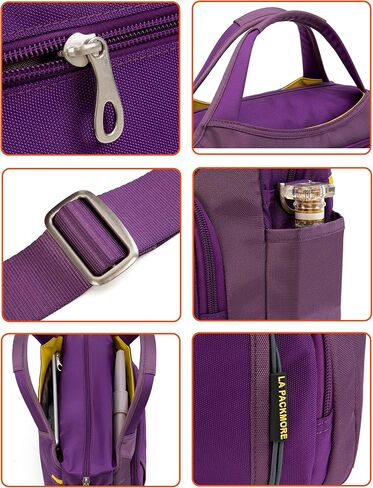 La Packmore Waterproof Nylon Crossbody Bags for Women Multi-Pocket Shoulder Bag Travel Purse and Handbag in Kuwait