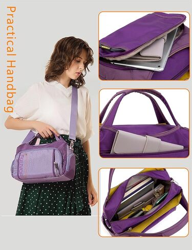 La Packmore Waterproof Nylon Crossbody Bags for Women Multi-Pocket Shoulder Bag Travel Purse and Handbag in Kuwait