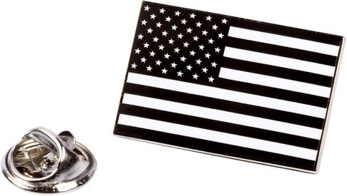 PinAddict Black American Flag Lapel Pin Patriotic Tie Tack United States Emblem in Kuwait