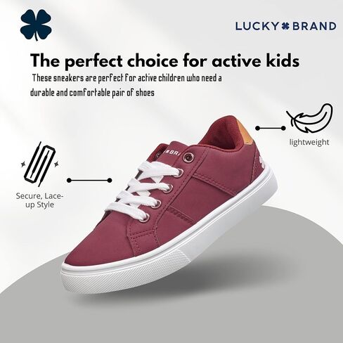 أحذية رياضية كاجوال برباط من Lucky Brand Chase للأطفال مريحة للجنسين للأطفال للجري والمشي والمشي على الموضة للأولاد والبنات (الأطفال الصغار) in Kuwait