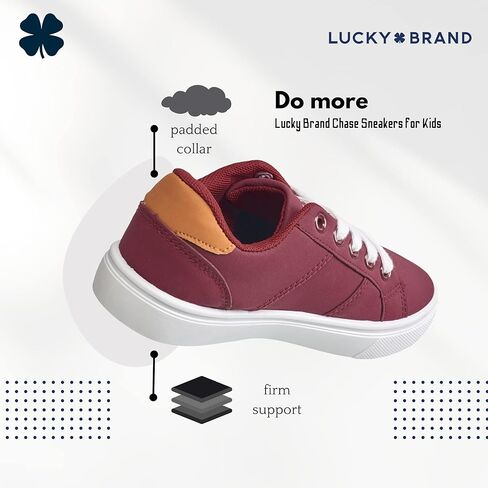 أحذية رياضية كاجوال برباط من Lucky Brand Chase للأطفال مريحة للجنسين للأطفال للجري والمشي والمشي على الموضة للأولاد والبنات (الأطفال الصغار) in Kuwait
