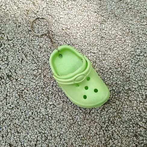 COLORFUL BLING 1-4PCS Cute Shoes Style Keychain Mini Rubber Slipper Keyring Funny Gift in Saudi Arabia