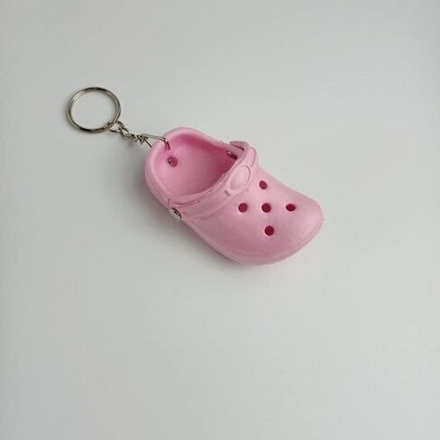 COLORFUL BLING 1-4PCS Cute Shoes Style Keychain Mini Rubber Slipper Keyring Funny Gift in Saudi Arabia