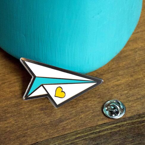Lifebeats You were Made to Soar Paper Airplane Enamel Pin in Kuwait