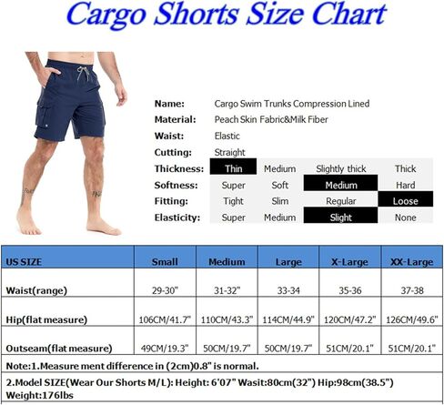 شورت سباحة رجالي من Jimlieay مع بطانة مضغوطة 2 في 1 شورت سباحة سريع الجفاف للشاطئ مع جيوب in Kuwait