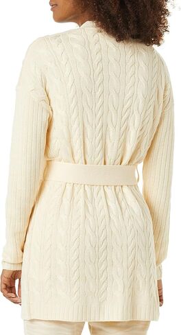 Amazon Essentials Women's Soft Cable Longer Length Open-Front Cardigan Sweater in Kuwait