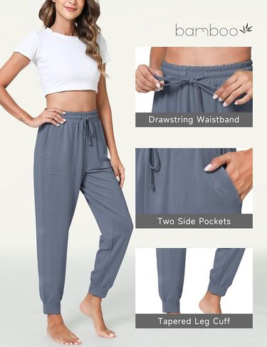 سروال بيجامة LazyCozy للنساء سروال نوم ناعم للركض كاجوال مريح Pj قيعان Terry Lounge Pants in Kuwait