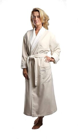 Terry Lined Microfiber Hotel Robe - Luxury Spa Bathrobe by Monarch/Cypress in Kuwait