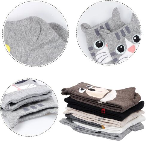 Ambielly Colorful Cute Animal Design Patterned Women's Casual Cotton Socks in Kuwait