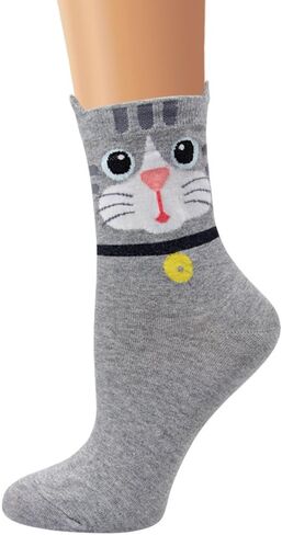 Ambielly Colorful Cute Animal Design Patterned Women's Casual Cotton Socks in Kuwait