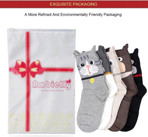 Ambielly Colorful Cute Animal Design Patterned Women's Casual Cotton Socks in Kuwait