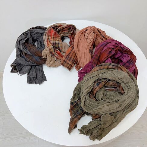 Jeelow Cotton Or Linen Scarf Lightweight Light Shawl Wrap For Men & Women in Kuwait