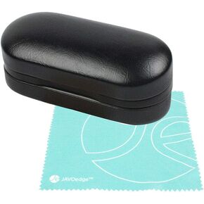 JAVOedge [2 في 1 حقيبة سفر مزدوجة صلبة متوسطة الحجم للنظارات مع قطعة قماش من الألياف الدقيقة in Kuwait