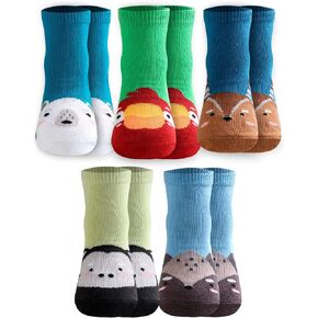 VAENAIT BABY Zoo Socks Toddler Kids Boys Girls Children's Casual Novelty Animal Crew Socks Multi Pack in Kuwait
