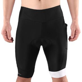 Yansguard Men's Cycling Shorts Padded Bike Riding Bicycle Pants Quick Dry Tights White, M, Silver Gray in Kuwait