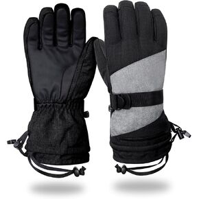 Ixsun Waterproof Touchscreen Ski Gloves for Women and Men - Winter Snow Gloves for Cold Weather, Zipper Pocket Snowboard Gloves for Snowboarding Skiing in Saudi Arabia