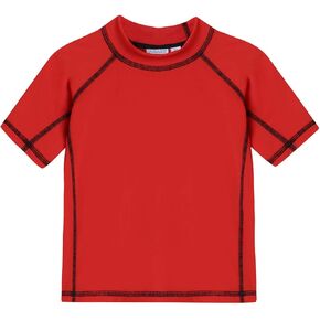 قميص سباحة ZALAXY للأولاد بأكمام قصيرة من Rashguard UPF 50+ ملابس سباحة للأطفال ملابس شمس