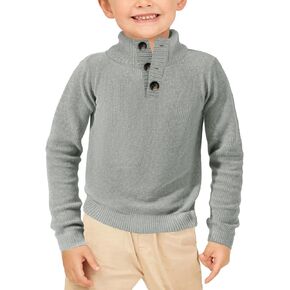 سترات للأولاد بياقة مدورة للأطفال، بلوفر بأزرار سفلية محبوكة للخريف والشتاء، ملابس من 5 إلى 12 سنة in Kuwait