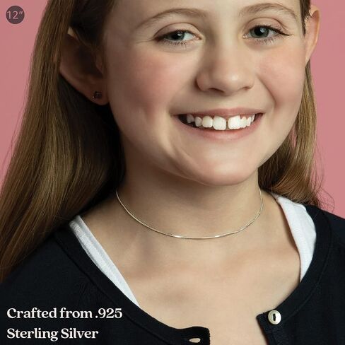 قلادة من الفضة الاسترلينية - سلسلة مربعة 1 مم - لا تسبب الحساسية ومقاومة للتلطخ - تصميم كلاسيكي، مقاس مريح - 30.48 سم - 101.6 سم - من كيزف كرييشنز in Kuwait