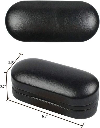 JAVOedge [2 في 1 حقيبة سفر مزدوجة صلبة متوسطة الحجم للنظارات مع قطعة قماش من الألياف الدقيقة in Kuwait