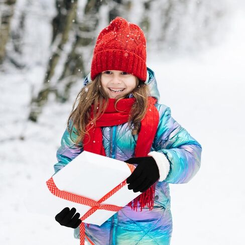 ONESING 9 Pairs Kids Knit Gloves - Grippy Stretchy Winter Gloves for Boys Girls - Bulk Mitten Children Gloves for Winter in Kuwait