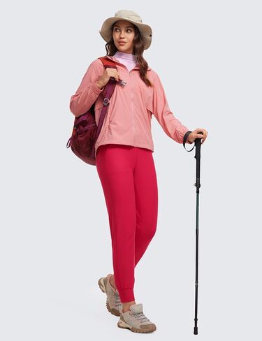 بنطلون CRZ YOGA للسيدات للتمرين مبطن بالصوف مع جيوب مقاس 27.5 بوصة - سروال للمشي لمسافات طويلة والجري في الهواء الطلق مقاوم للماء للشتاء الدافئ in Kuwait