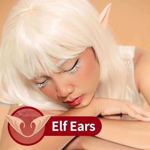 GYGYL Cosplay Elf Ears, Soft Pointed Tips Anime Party Dress Up, Costume Masquerade Accessories for Halloween Christmas Party in Kuwait
