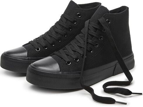hash bubbie High Top Canvas Sneakers Fashion Walking Shoes | high tops non slip on walking breathable casual comfortable lace up tennis shoes in Saudi Arabia
