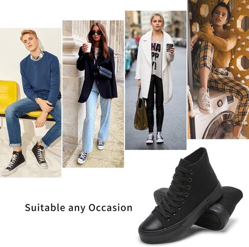 hash bubbie High Top Canvas Sneakers Fashion Walking Shoes | high tops non slip on walking breathable casual comfortable lace up tennis shoes in Saudi Arabia