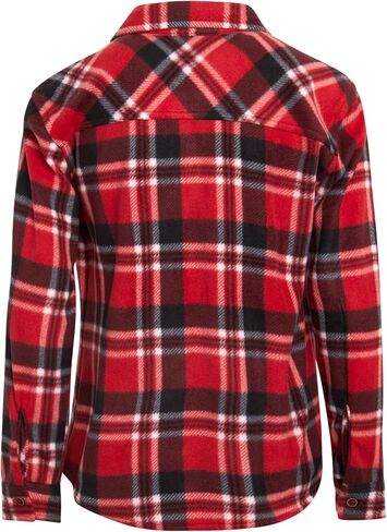 قميص Quad Seven للأولاد - قميص منقوش من الصوف بأكمام طويلة - قميص كاجوال بأزرار سفلية من الفلانيل للأولاد (8-16) in Kuwait