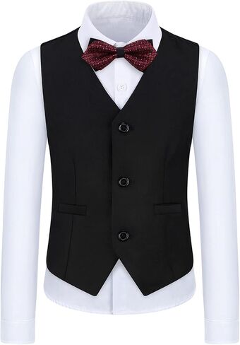 Boys Suit Slim Fit Tuxedo Suit for Kids 3 Piece Blazer Jackets Suit for Boy Ring Bearer Outfit in Saudi Arabia