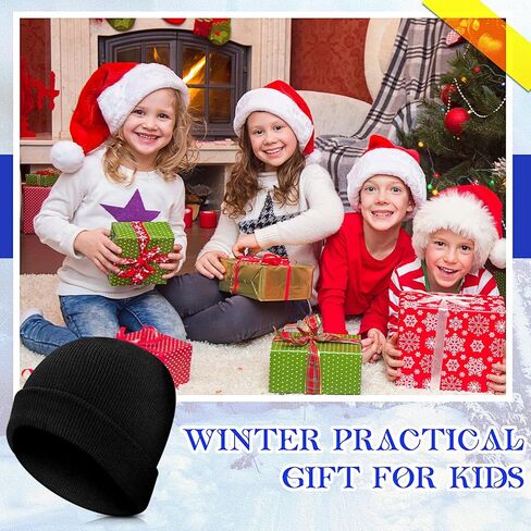 Twistover 12 Set Kids Winter Beanie and Gloves Bulk Knit Hat Gloves Warm Unisex Hat Cold Weather Cap for Boys Girls in Saudi Arabia
