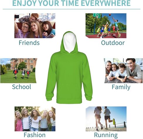 سويت شيرت بغطاء للرأس بطباعة ثلاثية الأبعاد للجنسين من ETHORY بلوفر رياضي بغطاء للرأس مع جيوب in Kuwait