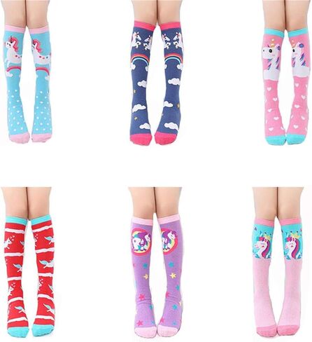 Udobuy سوبر لطيف 8 أزواج فتاة الكرتون الحيوان القط الدب الثعلب القطن فوق العجل جوارب طويلة إلى الركبة in Kuwait