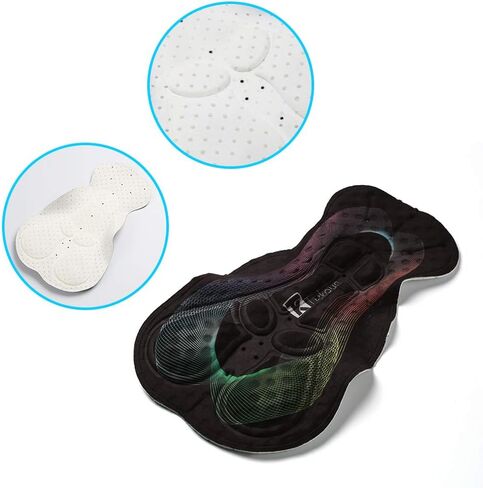 Yansguard Men's Cycling Shorts Padded Bike Riding Bicycle Pants Quick Dry Tights White, M, Silver Gray in Kuwait