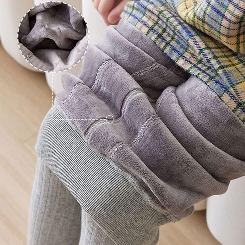 Toddler Girls Fleece Lined Leggings Baby Kids Cotton Winter Warm Thick Velvet Knit Tights Thermal Pant Trouser 1-6Years in Saudi Arabia