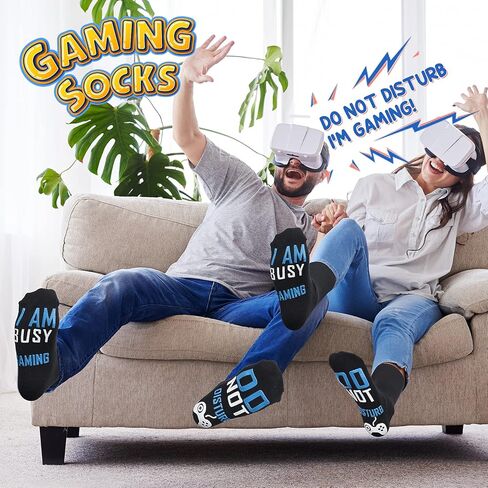 Funny Gaming Socks Birthday Gifts - Mens Gifts Ideas Stocking Stuffers For Men Women Teen Boys Christmas Valentines Day Gifts Novelty Gamer Socks For Dad Father Husband Boyfriend Do Not Disturb in Kuwait