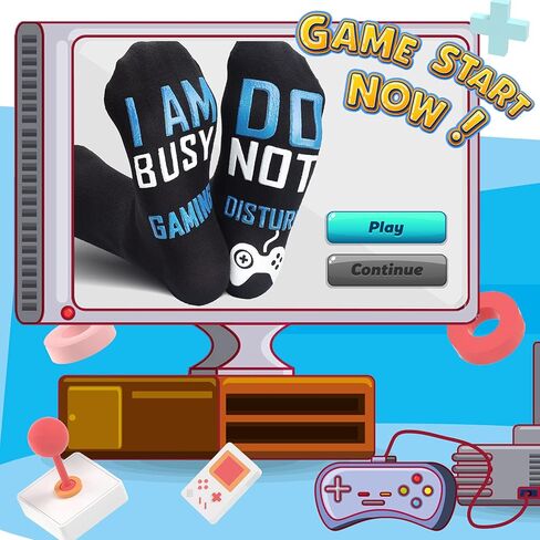 Funny Gaming Socks Birthday Gifts - Mens Gifts Ideas Stocking Stuffers For Men Women Teen Boys Christmas Valentines Day Gifts Novelty Gamer Socks For Dad Father Husband Boyfriend Do Not Disturb in Kuwait