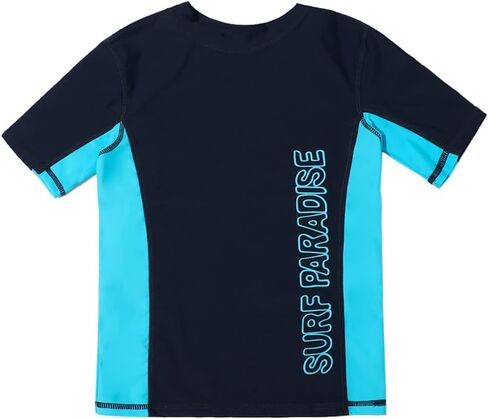 Bestry Boys' Short Sleeve Rashguard Swim Shirt Kids Toddle Swimwear Rash Guard UPF 50+ Sun Protection in Saudi Arabia