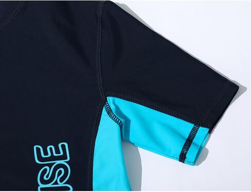 Bestry Boys' Short Sleeve Rashguard Swim Shirt Kids Toddle Swimwear Rash Guard UPF 50+ Sun Protection in Saudi Arabia