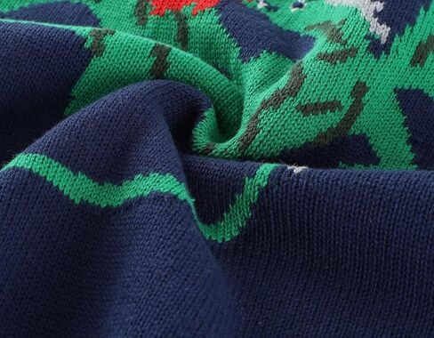 كنزة صوفية قطنية للأولاد والأطفال الصغار من Connectyle، سترة شتوية محبوكة بياقة دائرية in Kuwait