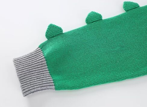 كنزة صوفية قطنية للأولاد والأطفال الصغار من Connectyle، سترة شتوية محبوكة بياقة دائرية in Kuwait