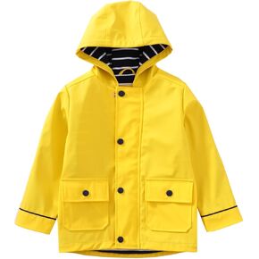 GLASH Kids Toddler Boys Rain Jacket, Waterproof Windbreaker, Yellow, 2-5Years in Kuwait