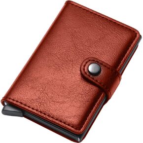MILA FINDER RFID Blocking Wallets for Men - Quick Access, Minimalist Card Holder with Automatic Popup Ejector - Modern & Slim Pop Up Wallet for Up to 16 Credit Cards with RFID Protection Black